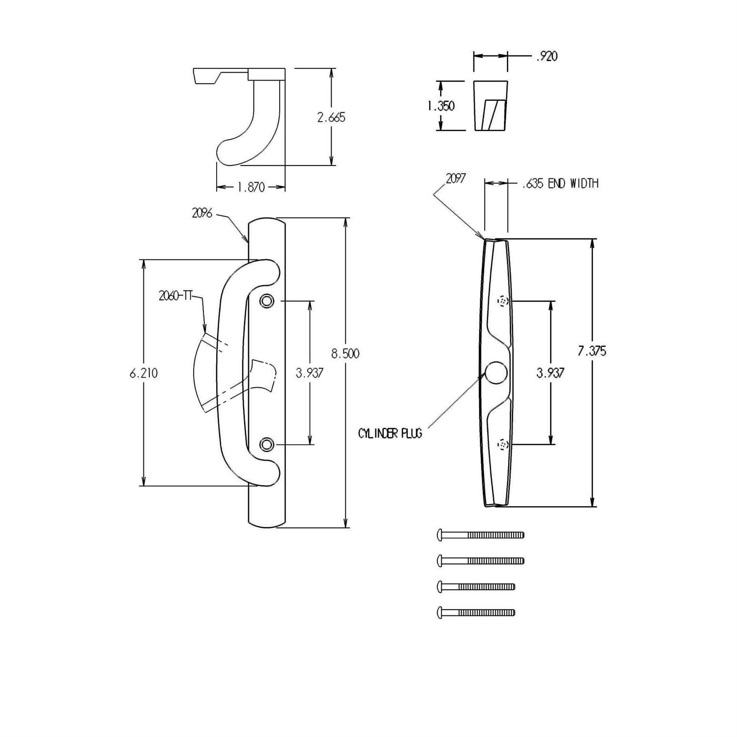 FPL Door Locks and Hardware Inc. Lanai Sliding Glass Door Handle and Mortise Lock Set with Oak Wood Pull - Inhomebuy