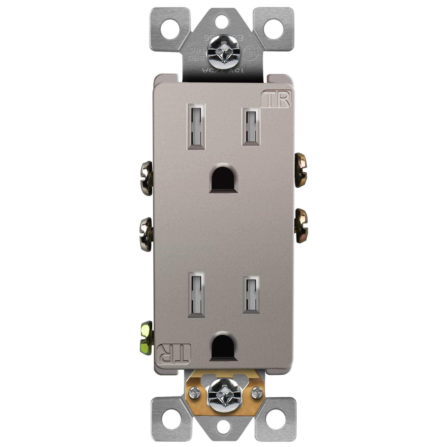 Enerlites Elite Series Decorator Receptacle Child Safe Tamper-Resistant Outlet - Inhomebuy
