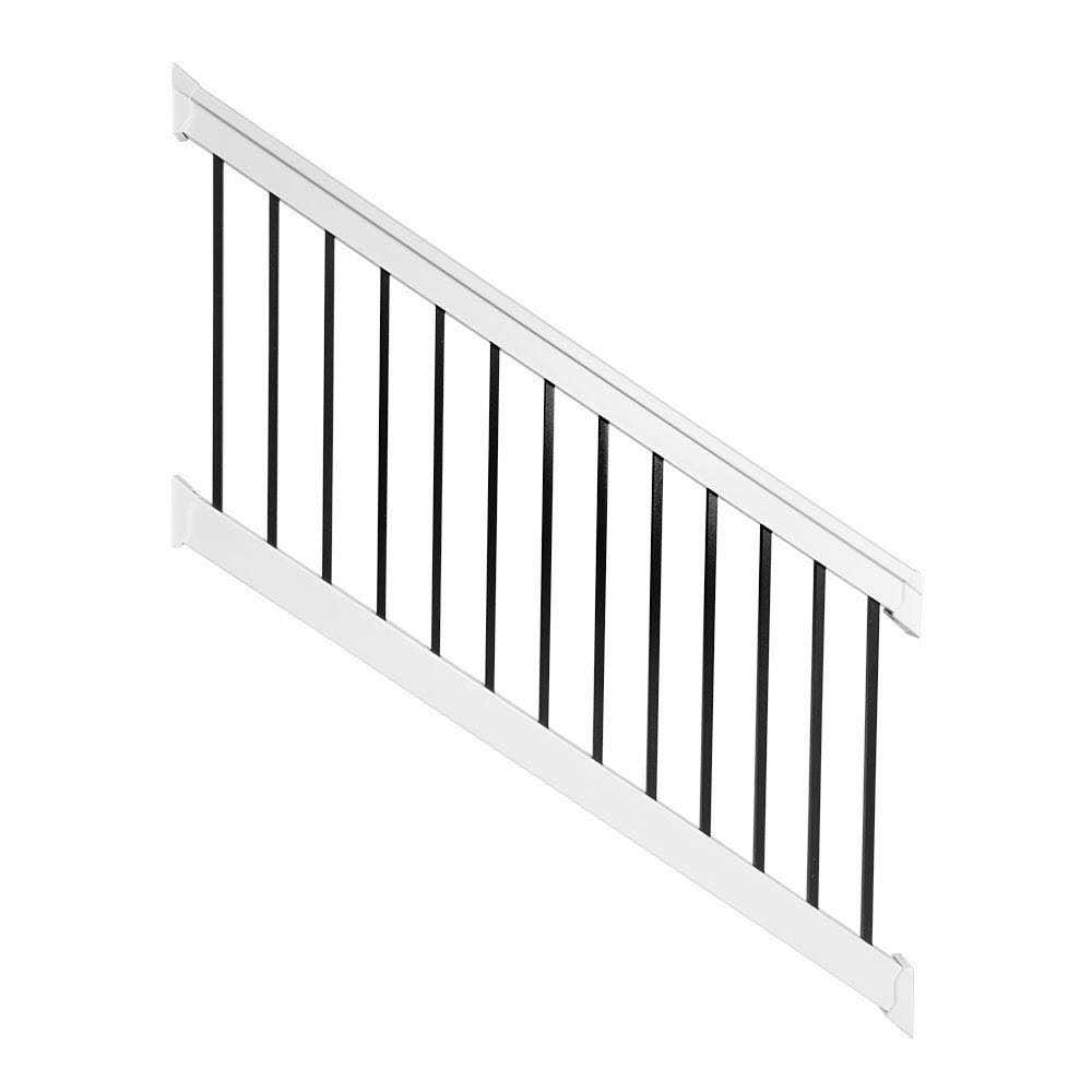 Weatherables Naples 3 ft. H x 8 ft. W Vinyl Railing Kit - Inhomebuy