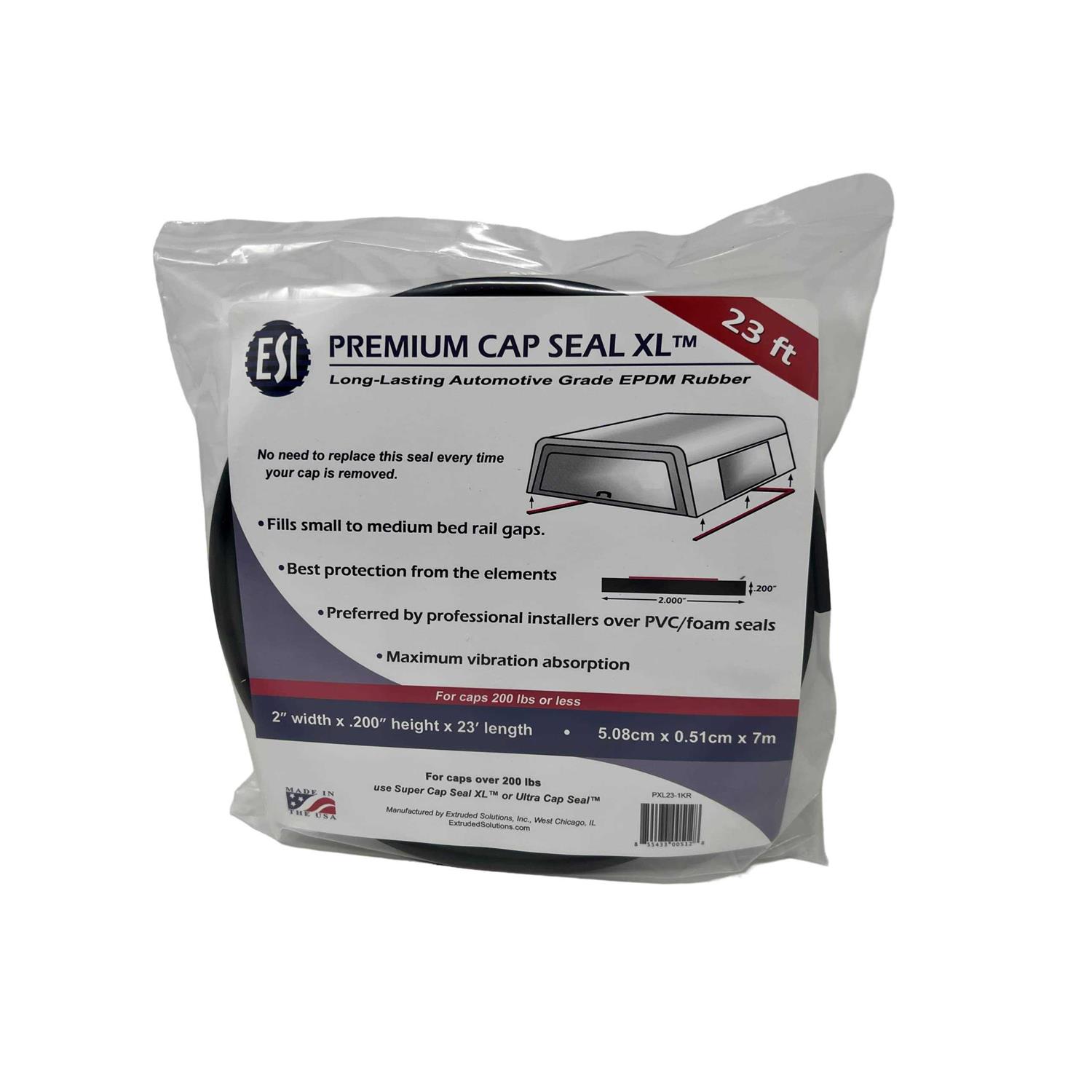 Esi Front Rail Seal Xl 5 1/2′ Epdm Rubber for Truck Capsfills a Height Gap from .488 to 1 - Inhomebuy