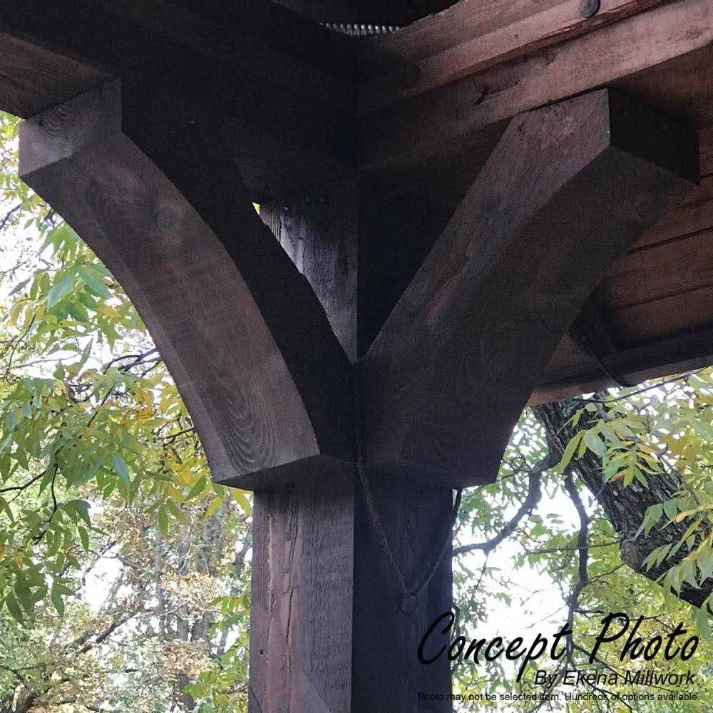 Ekena Millwork 4W x 14D x 14H Thorton Traditional Rough Sawn Bracket BKT04X14X14THR01RWR - Inhomebuy