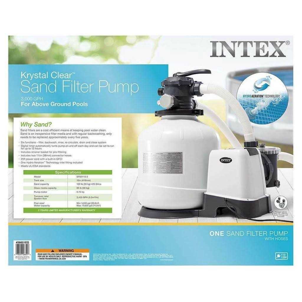 Intex 3000 GPH Sand Filter Pump Above Ground - Inhomebuy