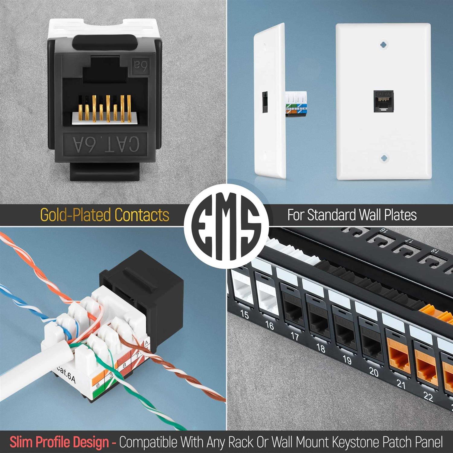 Everest Media Solutions RJ45 CAT6/5e Keystone Jack - Inhomebuy