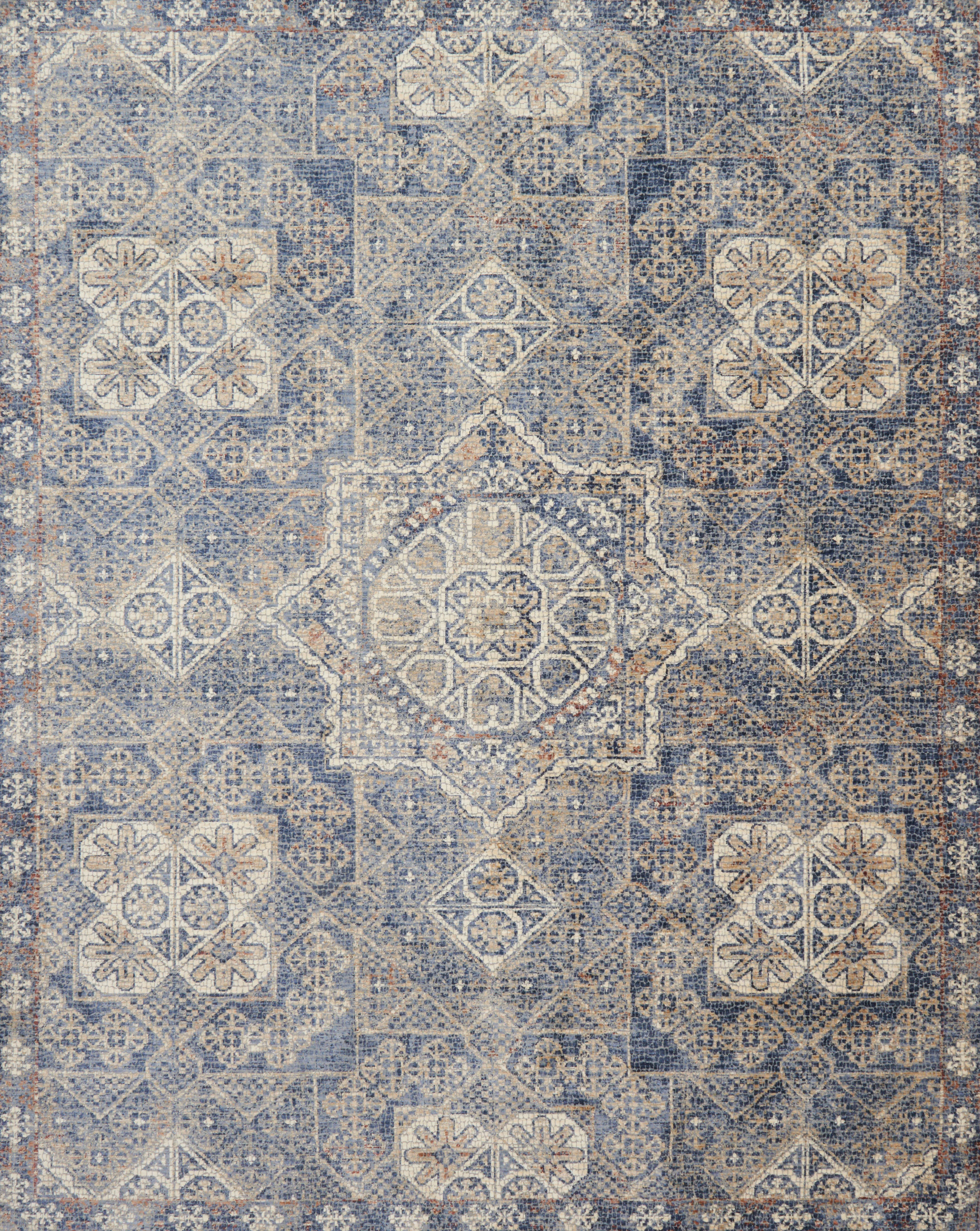 Loloi Rugs Porcia Collection Rug in Blue, Blue - 6'7
