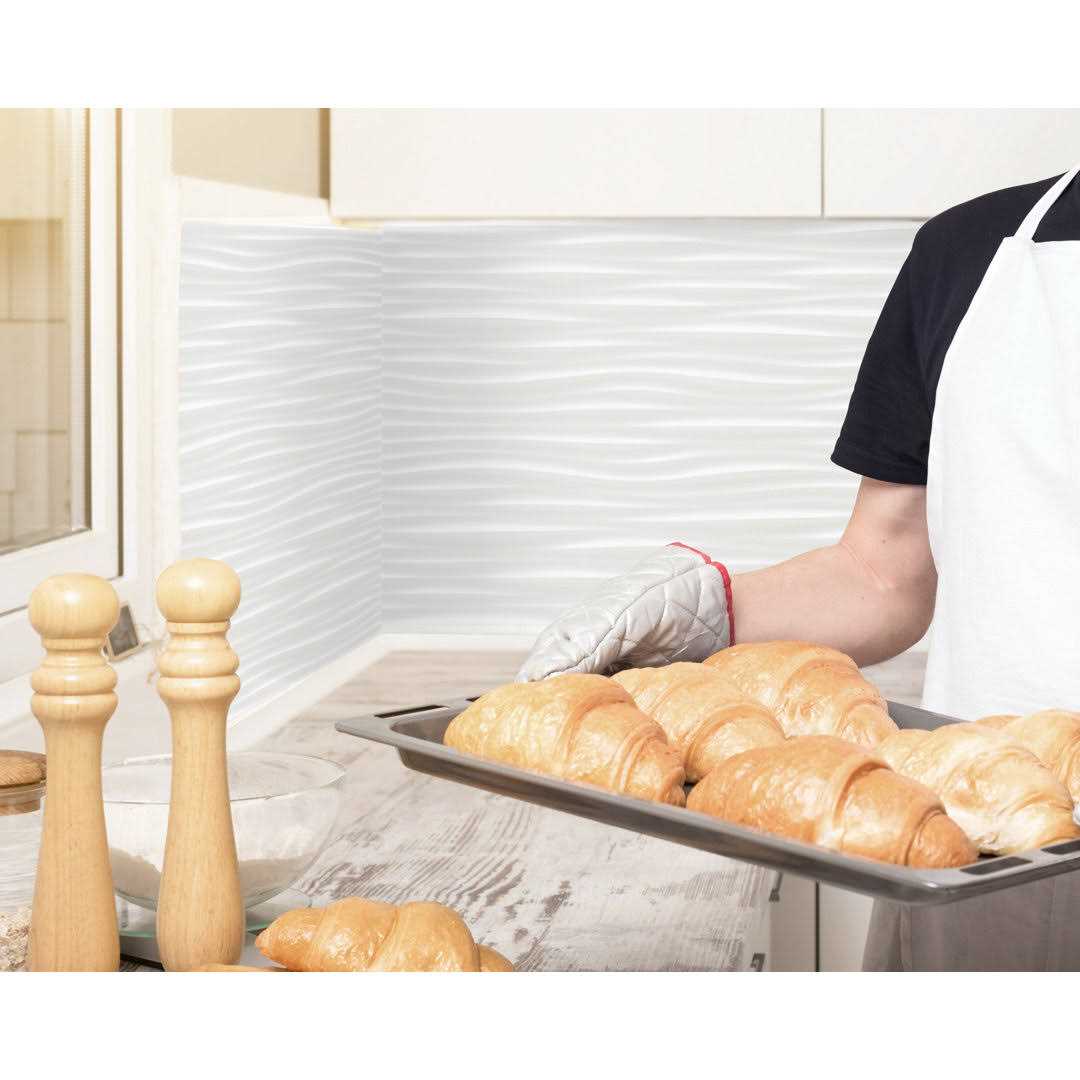 Wilderness 18.5 x 24.3 Vinyl Wall Paneling in Snow White Innovera Decor by Palram - Inhomebuy