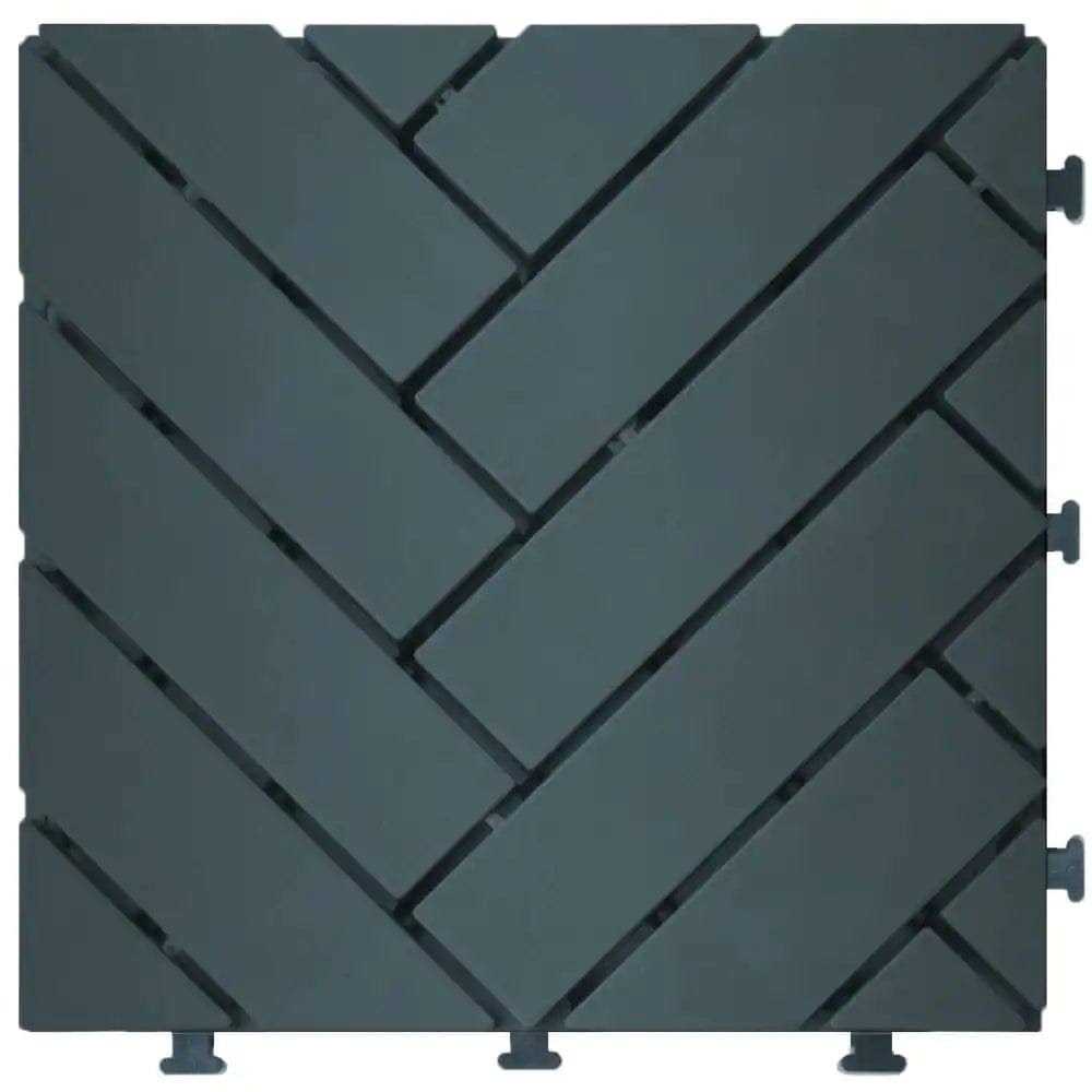 Courtyard 11.8 x 11.8 Stone Interlocking Deck Tiles in Gray Courtyard Casual Furniture - Inhomebuy
