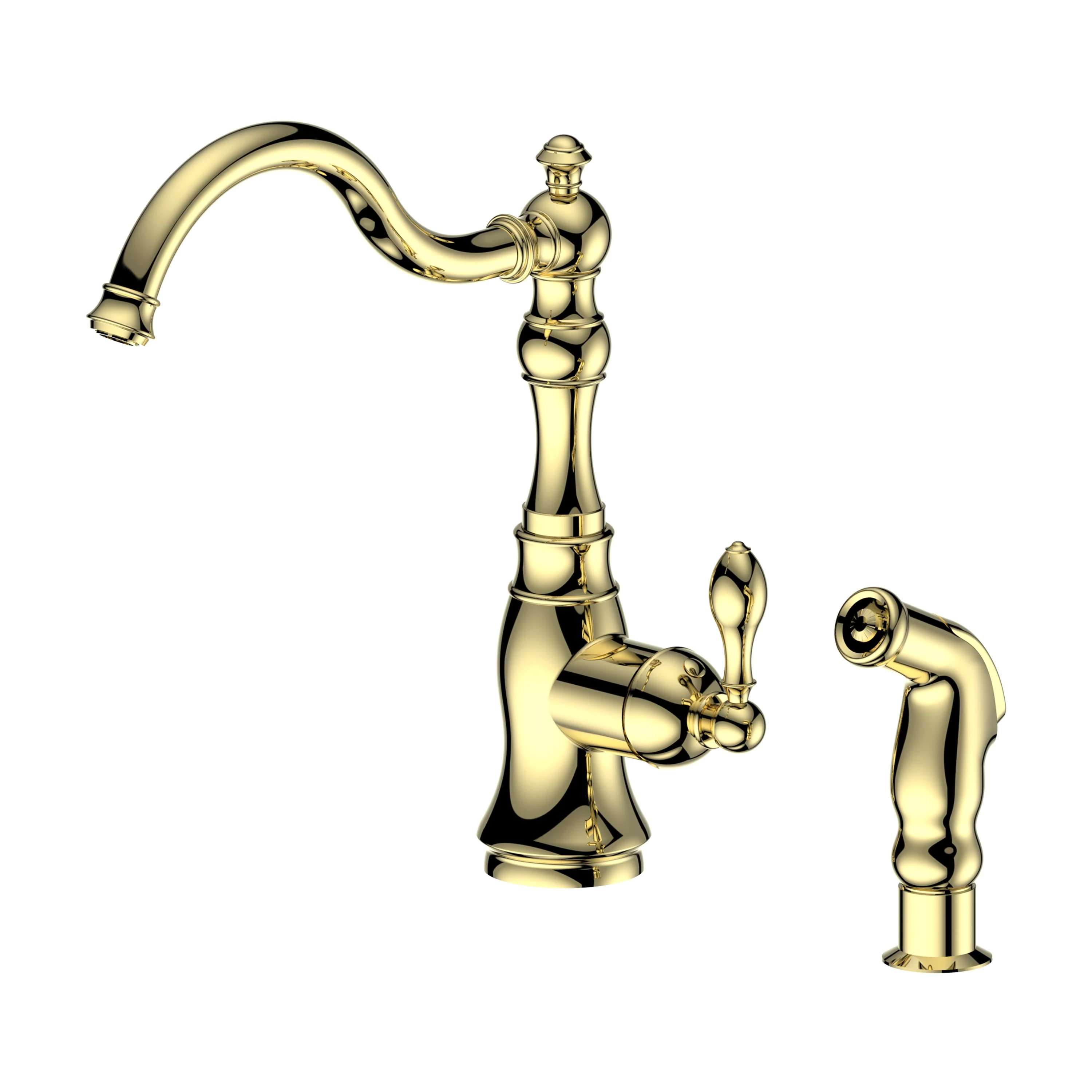ZLINE Rembrandt Kitchen Faucet in Polished Gold, REM-KF-PG - Inhomebuy