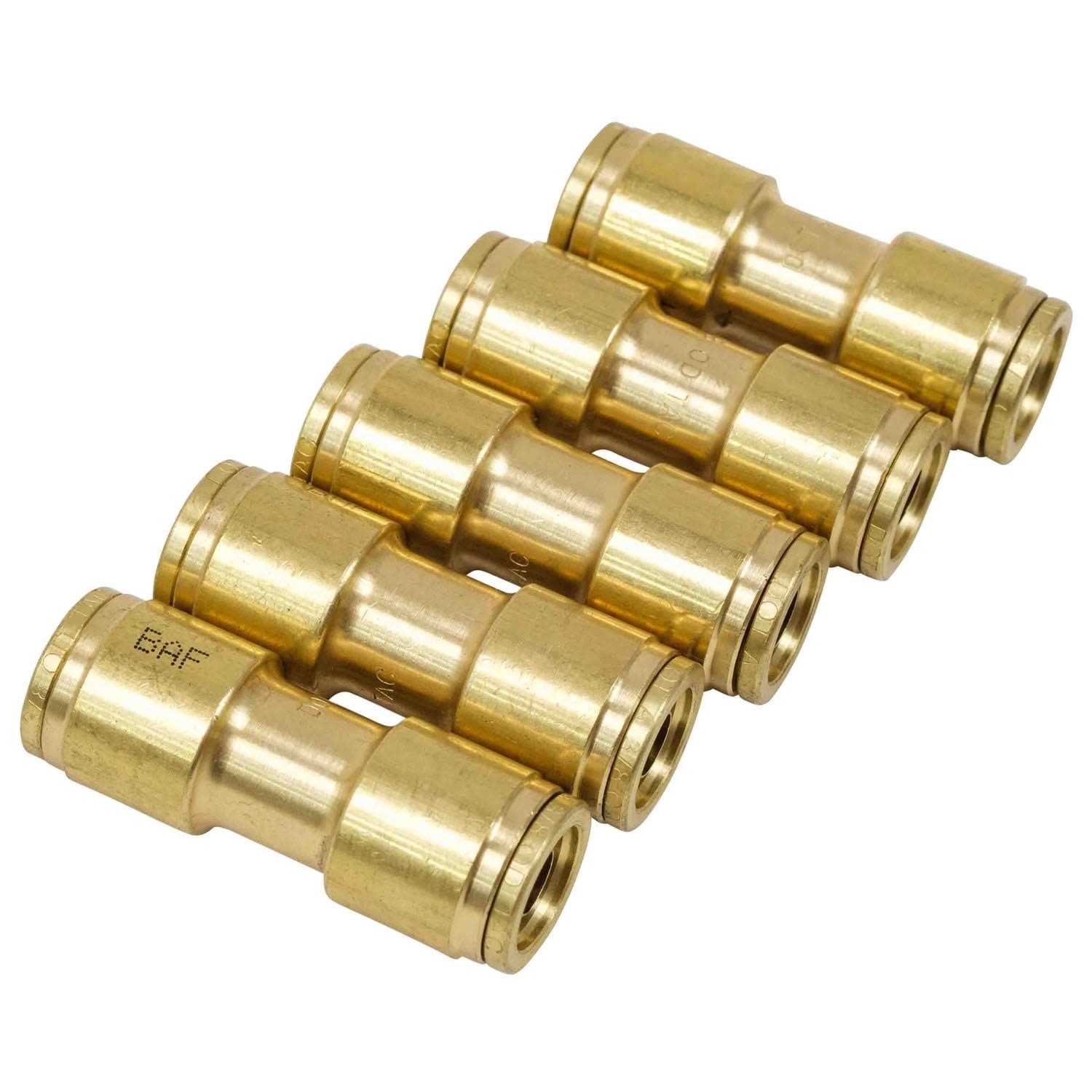 Mytee Products Dot Brass Push to Connect Fitting Straight Union Tube Connector Air Brake Tube Fitting - Inhomebuy