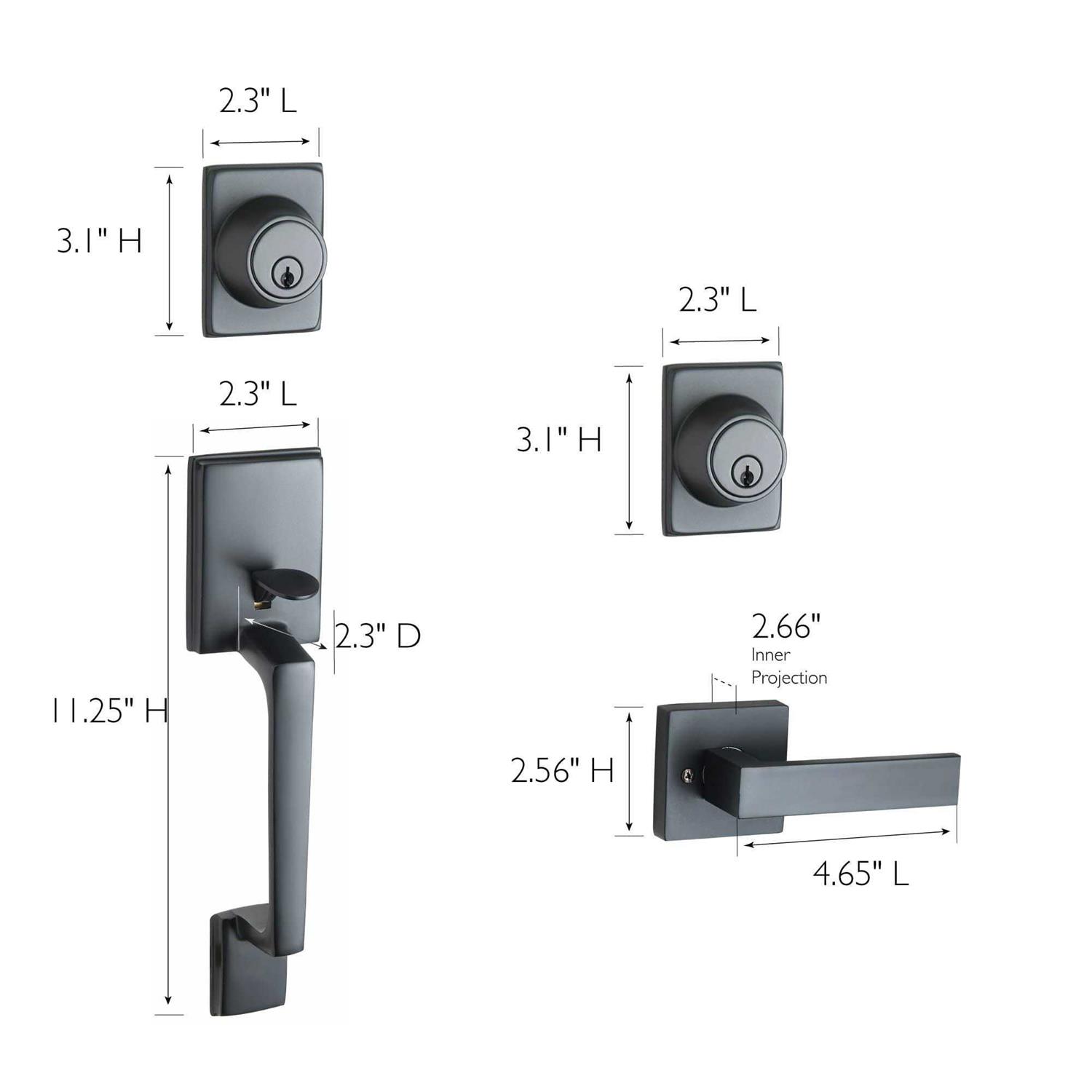 Design House 582189 Universal 6-Way Replacement Square Spindle Entry Latch Satin Nickel - Inhomebuy