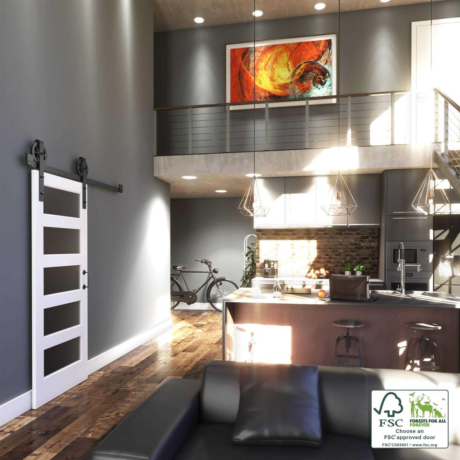 EightDoors 5-Lite Frosted Glass - Inhomebuy