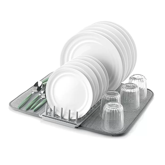 'Dry & Safe' Dish Drainer With Mat Milk White - Inhomebuy