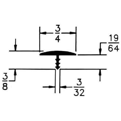 Edge Supply White 3/4 in x Center Barb Tee Moulding T Molding Hobbyist Pack Small Projects Arcade Machines and Tables - Inhomebuy