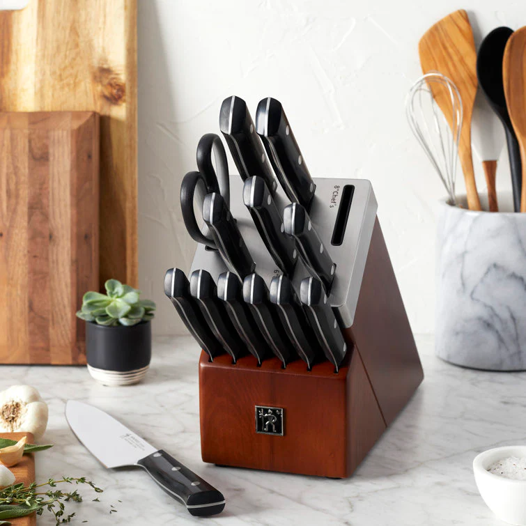 Henckels 14pc Knife Set in Self-Sharpening Block, Dynamic Series - Inhomebuy