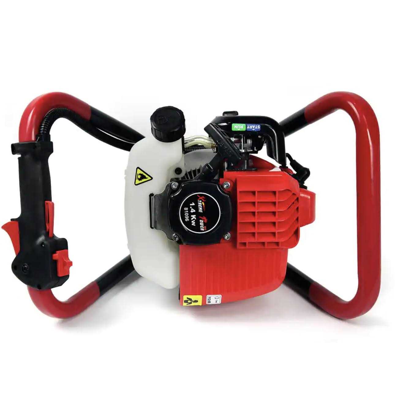 Xtremepowerus 52cc Gas-Powered 2-Stroke T-Post Fence Post Driver with Toolkit and Storage Case - Inhomebuy