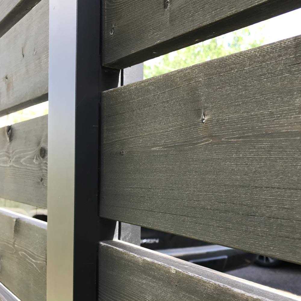 HOFT Solutions HOFT 3-in W x 73.5-in H Black Aluminum Outdoor Privacy Screen - Inhomebuy