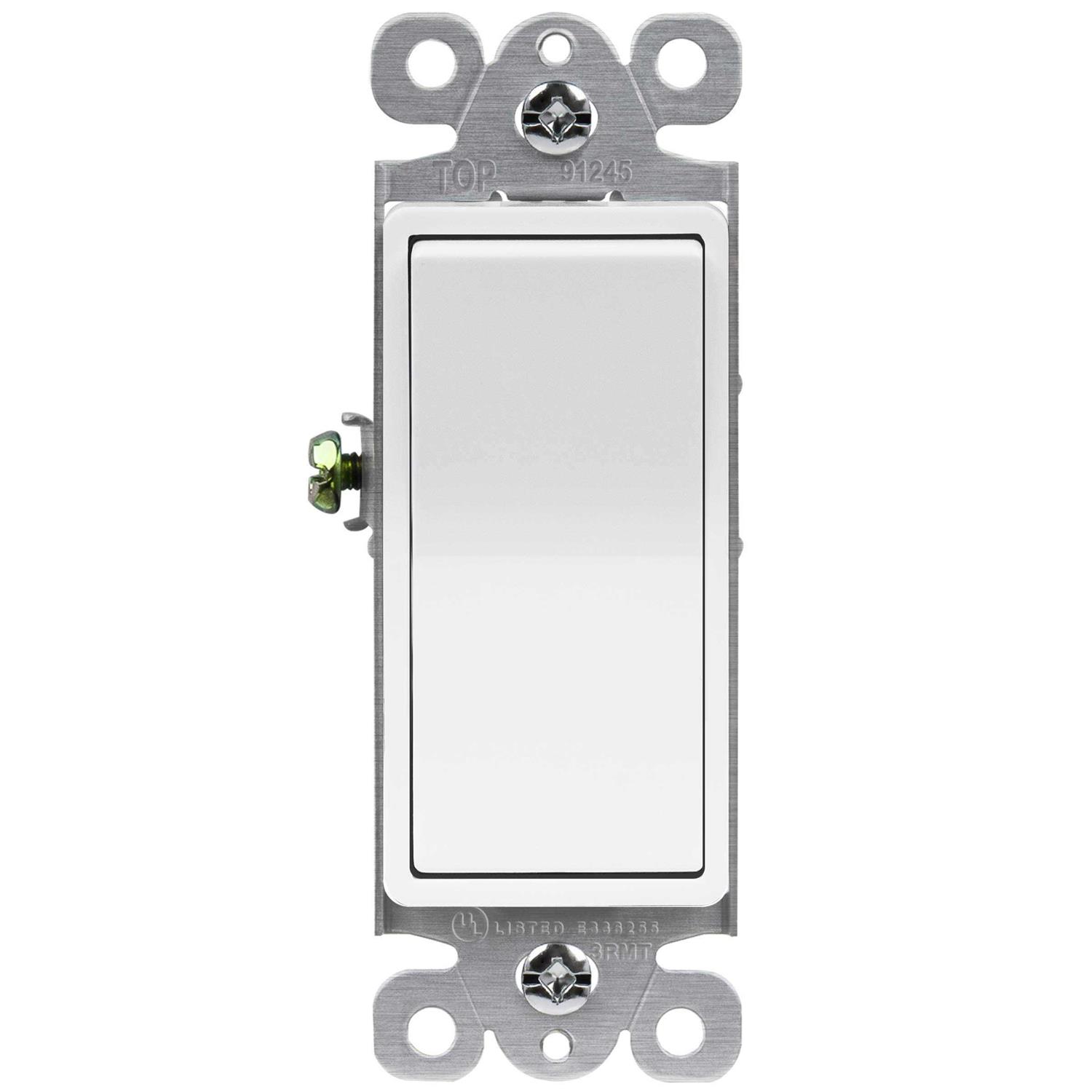 Enerlites Combination Triple Toggle/Single Duplex Receptacle Outlet Wall Plate - Inhomebuy