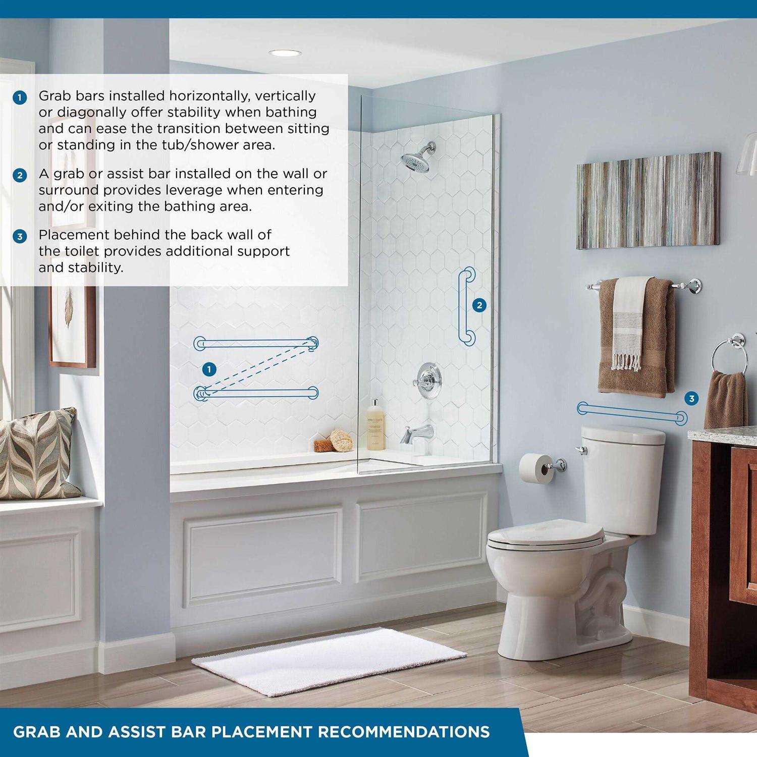 Delta Traditional Grab Bar 41618 - Inhomebuy