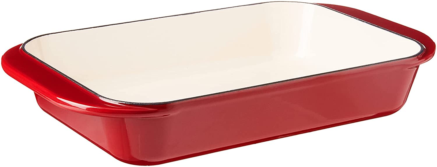 Cuisinart Chef's Classic Roasting/ Lasagna Pan: 24cm, cast iron, cardinal red | CI1136-24CR - Inhomebuy