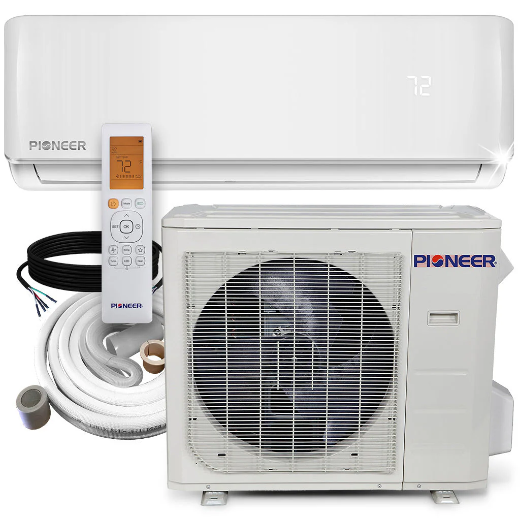 Pioneer® 30,000 BTU 18.6 SEER 230V Ductless Mini-Split Inverter+ Air Conditioner Heat Pump System with 33 ft. Line Sets, WYS030GMFI20RL-33 - Inhomebuy