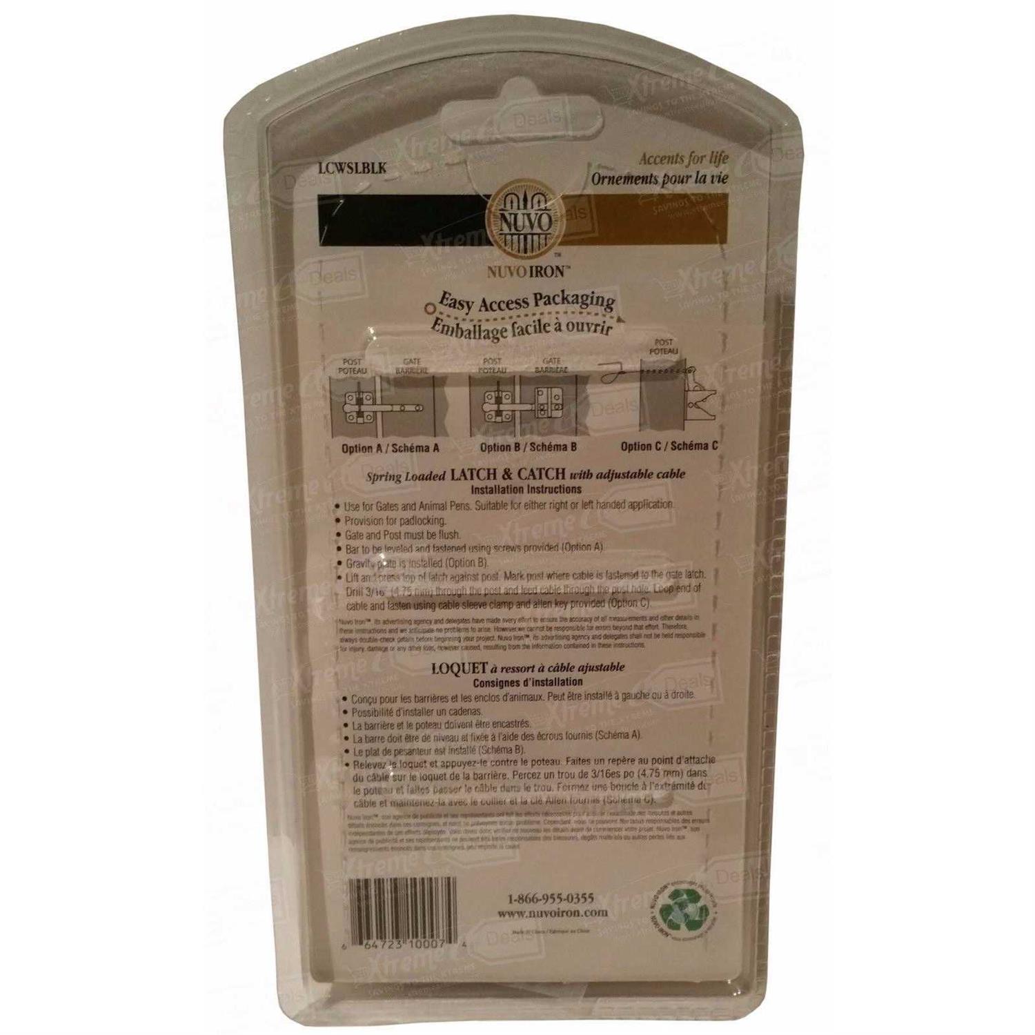 Nuvo Iron SH12BLK Strap Hinge Steel Black - Inhomebuy