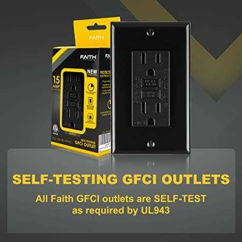 Faith 20A Gfci Outlet Slim GFI Receptacle with Wall Plate - Inhomebuy