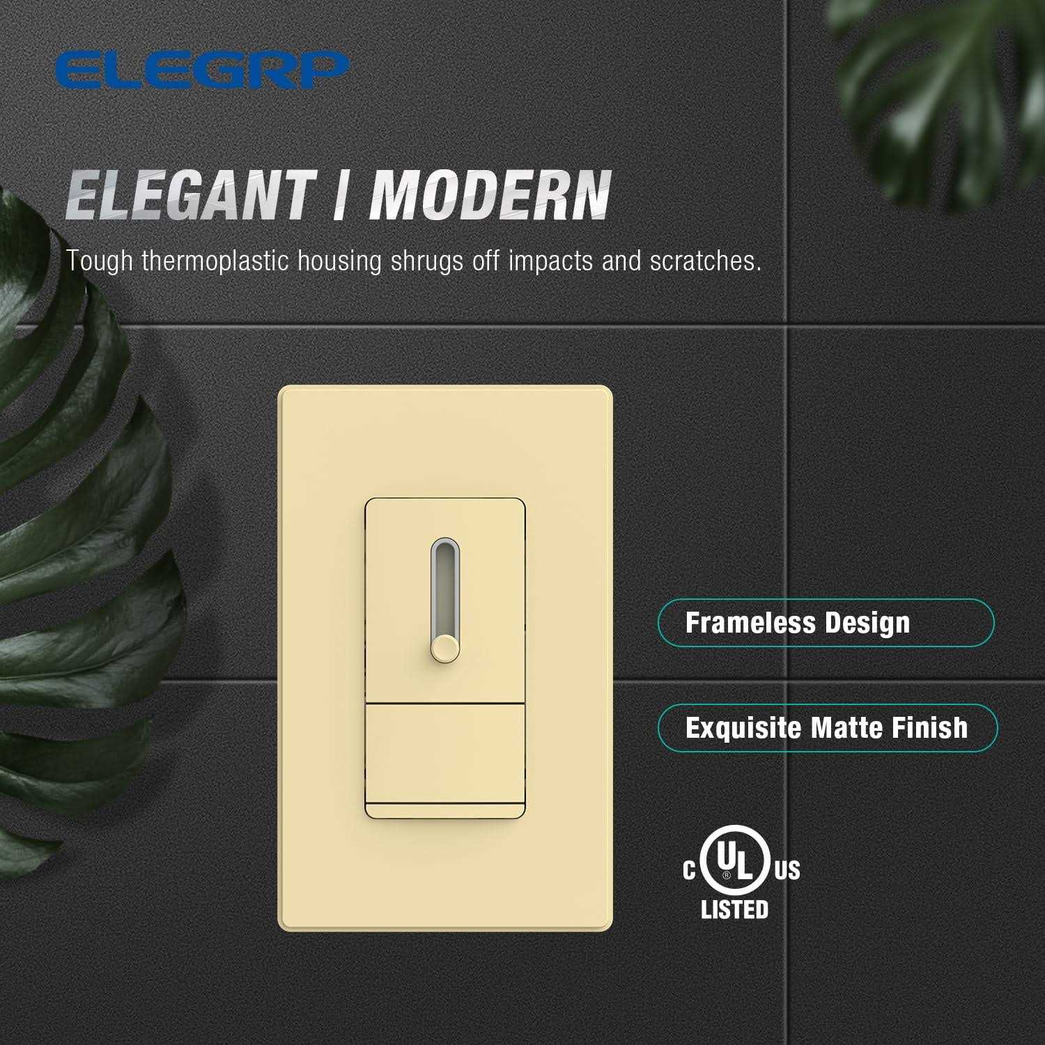 ELEGRP 15 AMP Single Outlet GFCI Adapter 3-Prong Grounded GFCI Adapter Plug - Inhomebuy