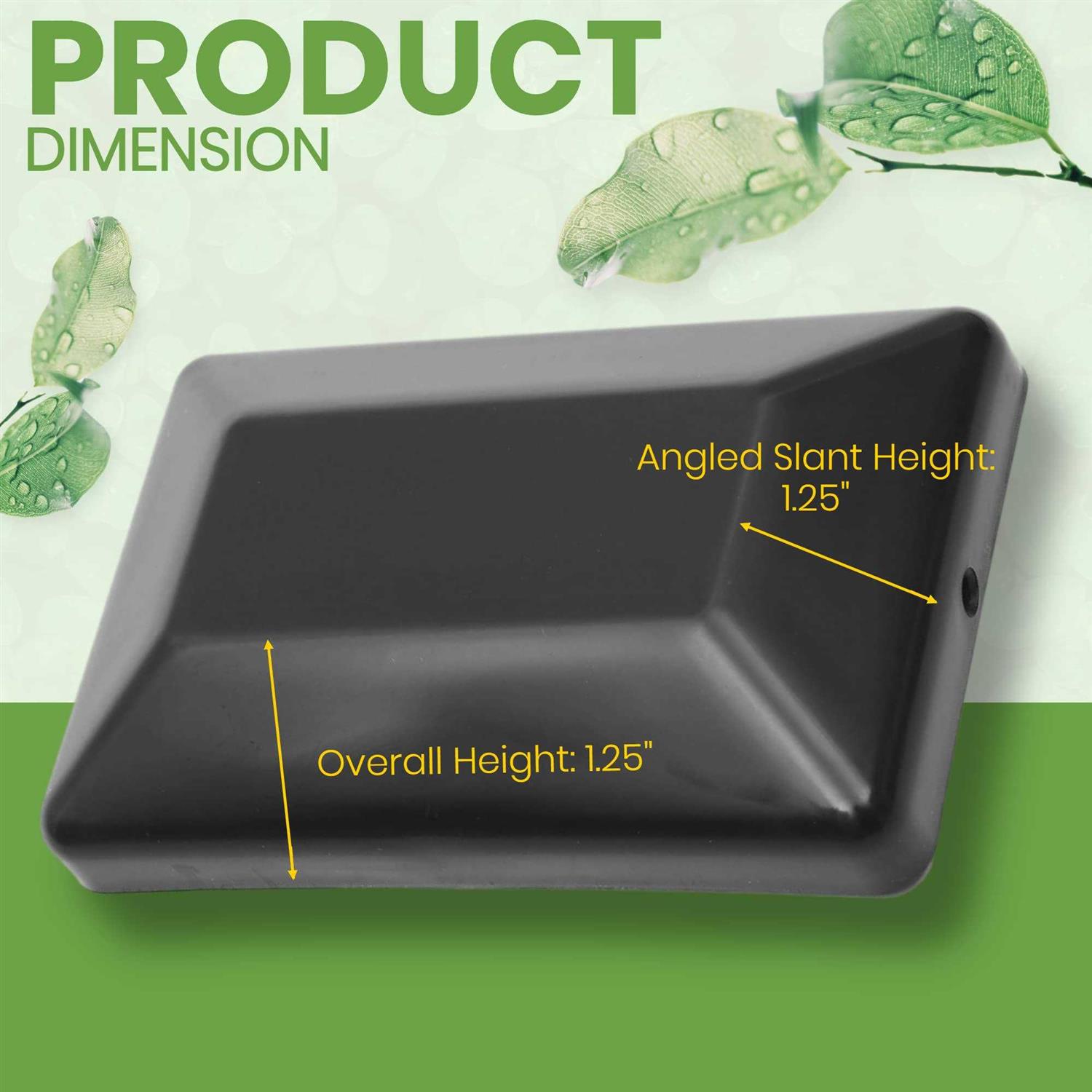 Tongass 4×4 Fence Post caps Made from Black Durable Plastic - Inhomebuy