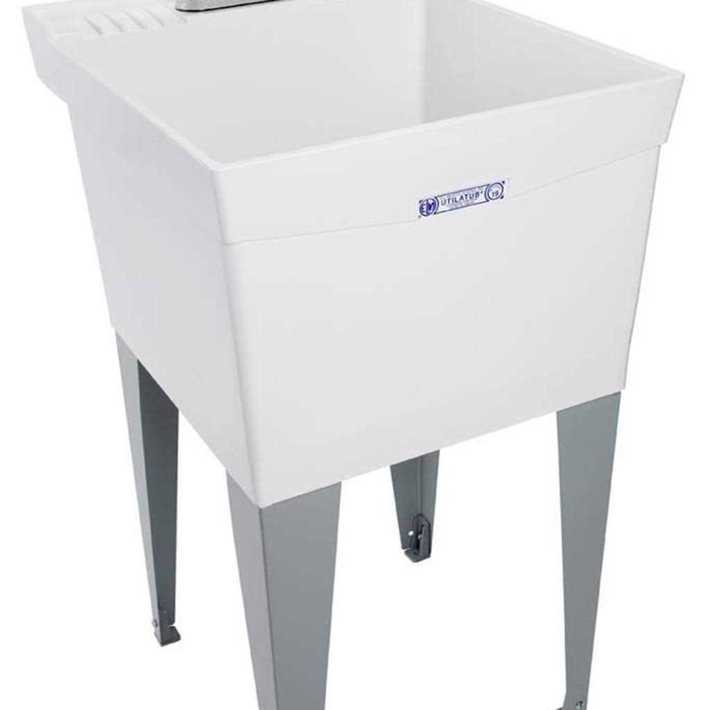Mustee Utilatop White Laundry Tub Top Cover 19.204A - Inhomebuy