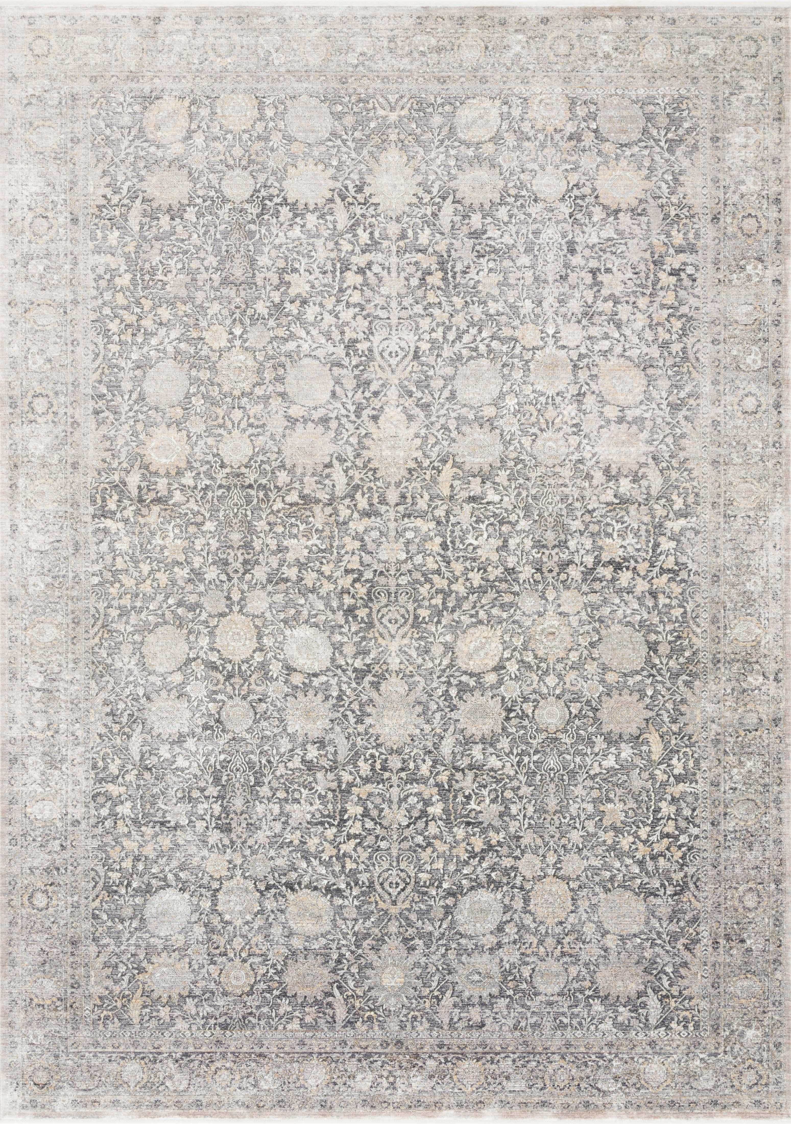 Loloi Rugs Gemma Collection Rug in Charcoal, Sand - 5' x 7'3