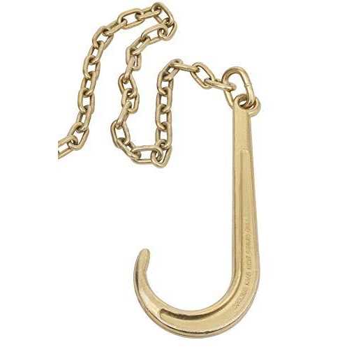 Mytee Products 5/16 inch x 6′ Long Shank J Hook Tow Chain w. RTJ Cluster & Grab Hook - Inhomebuy