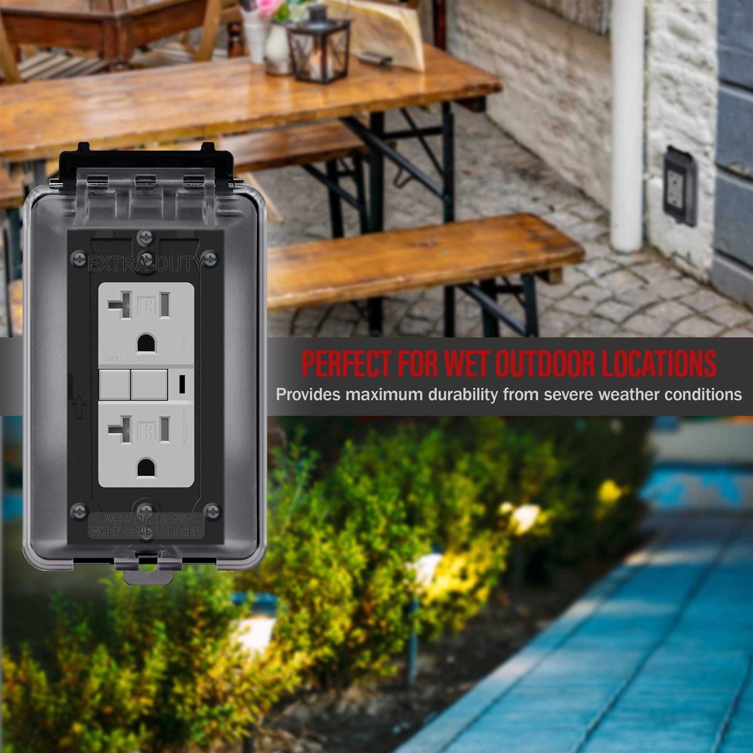 ENERLITES Screwless Double Blank Wall Plate Child Safe Two Gang Blank Device Outlet Cover - Inhomebuy