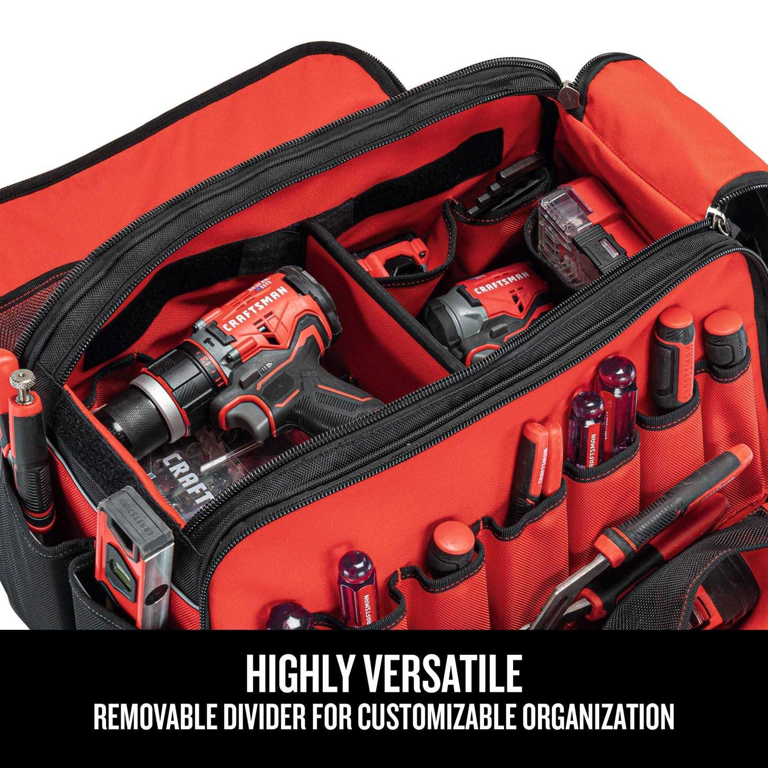 CRAFTSMAN TradeStack System Tower 22-in Black Plastic Wheels Lockable Tool Box - Inhomebuy