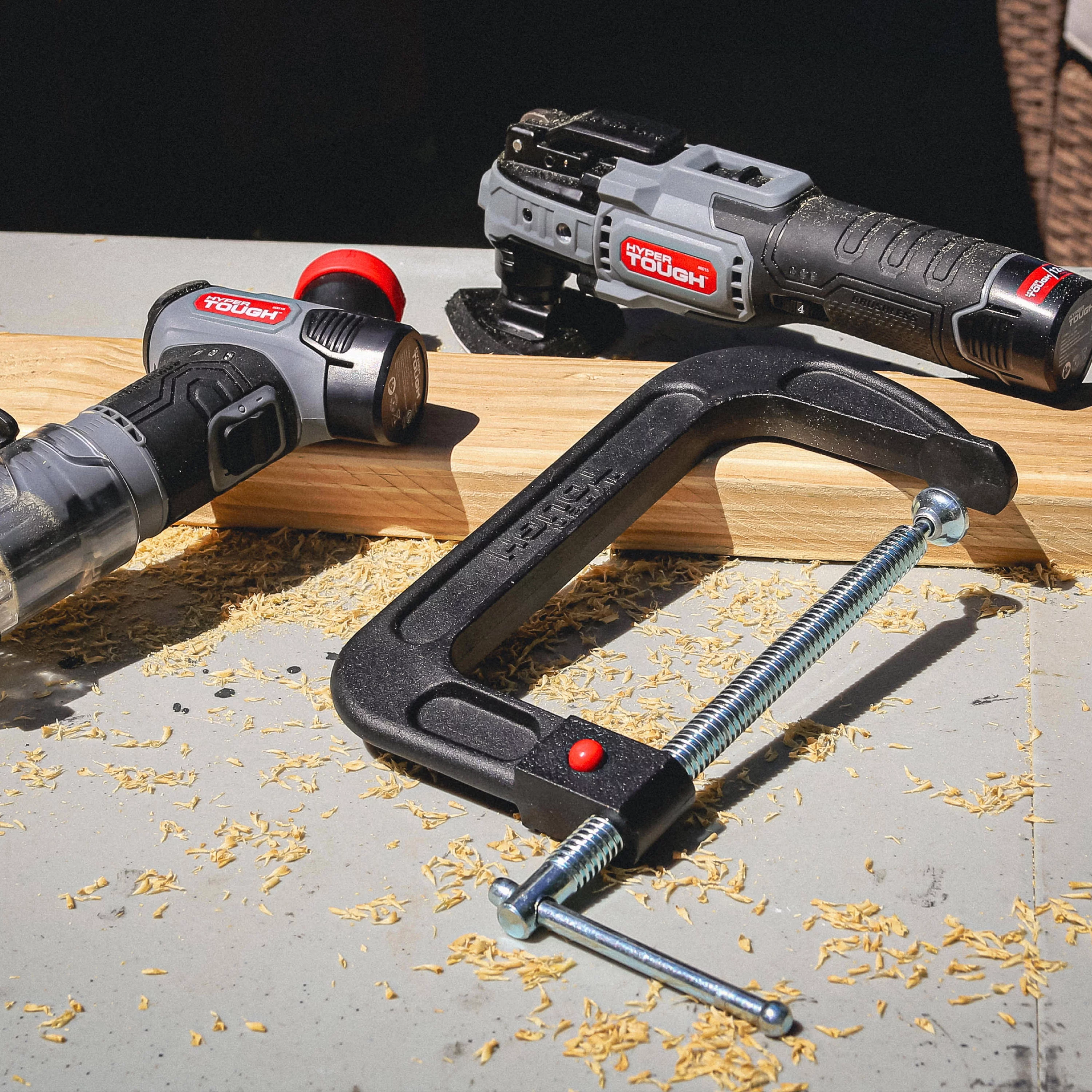Hyper Tough 12V Max Lithium-Ion Brushless Oscillating Multi-Tool with 1.5Ah Battery and Charger, 80015 - Inhomebuy