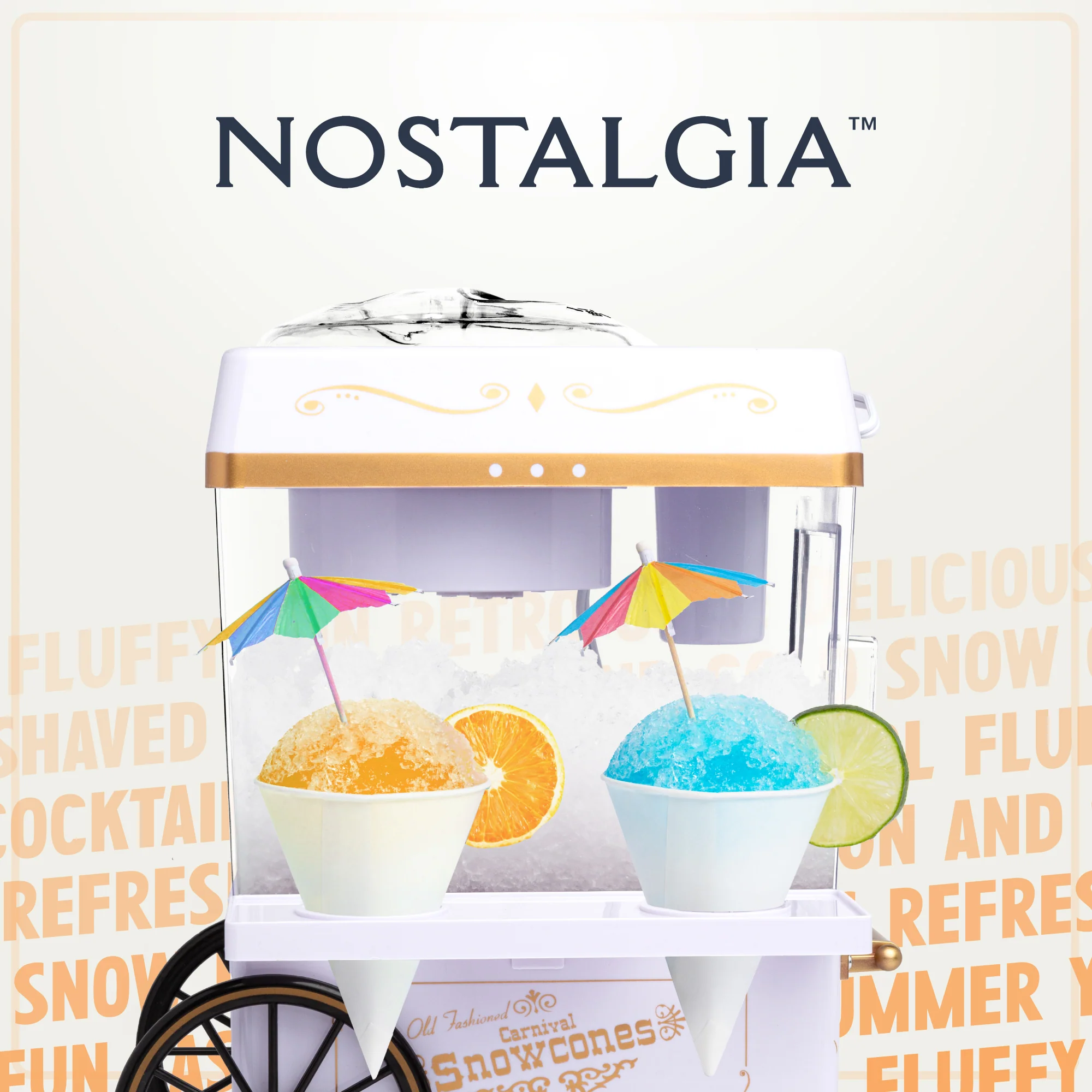 Vintage Snow Cone Maker, White - Inhomebuy