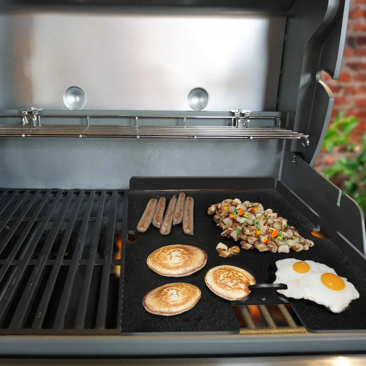 Griddle Plancha Insert For Gas, Electric or Charcoal Grills - 18.5