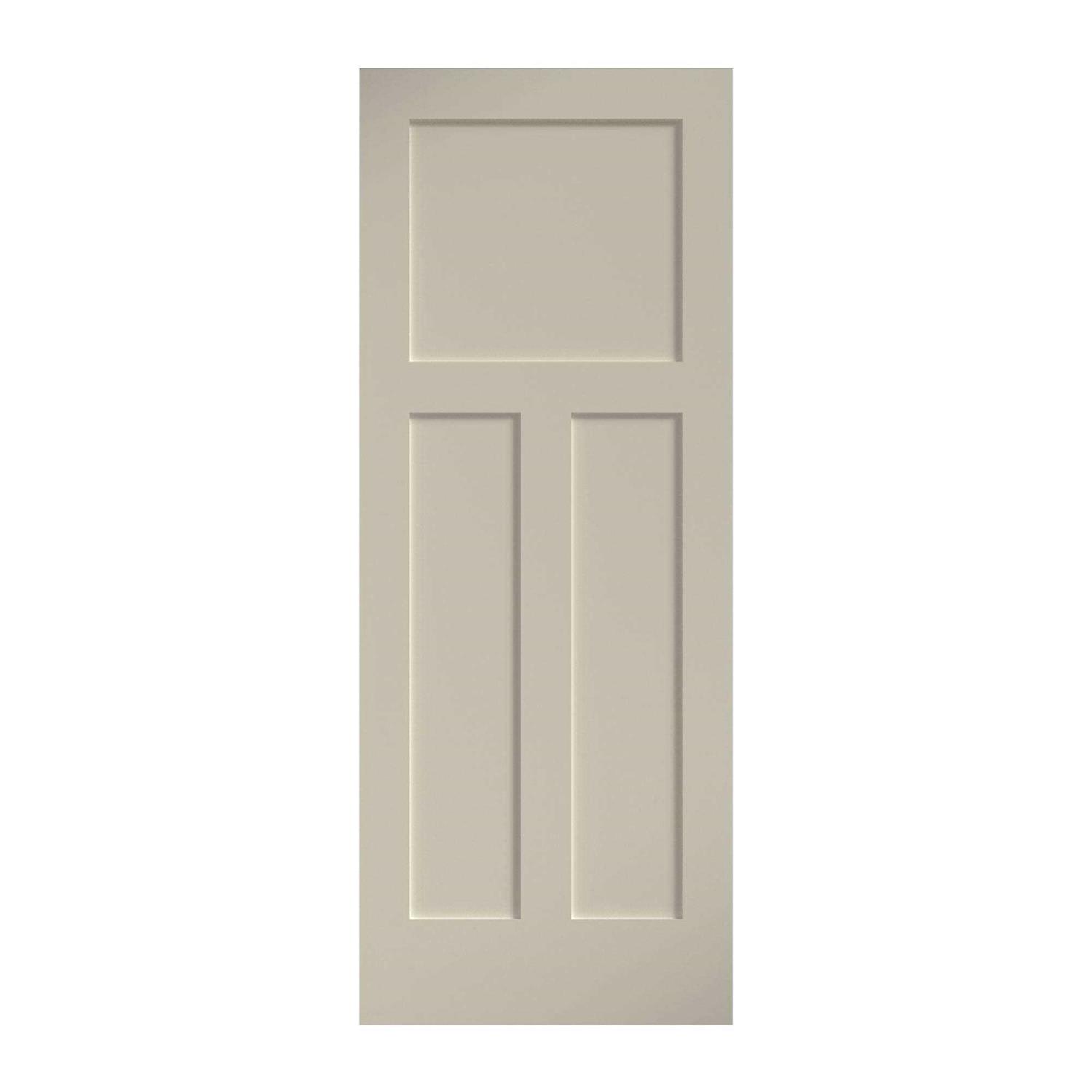 EightDoors 80 in. x 1-3/8 in. Shaker White Primed 5-Panel Solid Core Wood Interior Slab Door - Inhomebuy