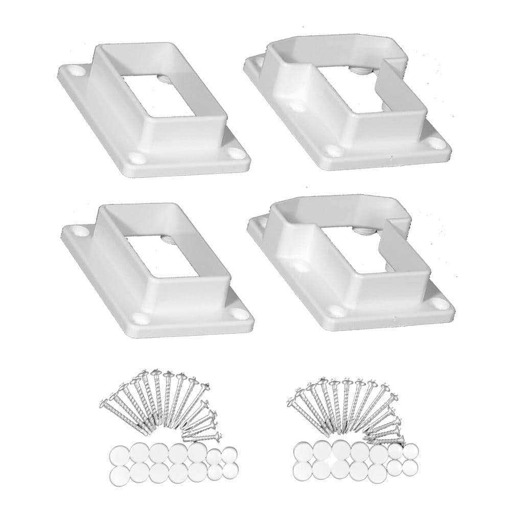 Weatherables Plymouth 5 ft. H x 8 ft. W White Vinyl Picket Fence Panel Kit - Inhomebuy