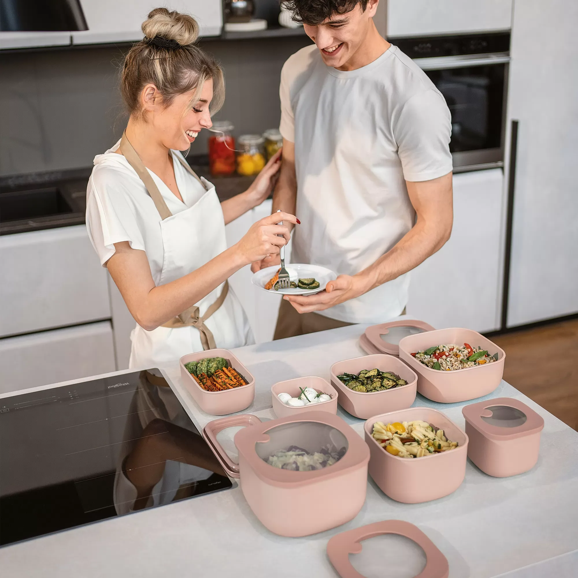 S STORE&MORE - Shallow Airtight Fridge/ Freezer/ Microwave Containers  Peach Blossom Pink - Inhomebuy