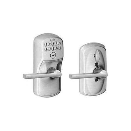 Schlage FE595 PLY/LAT Plymouth Keypad Flex-Lock Entry Leverset with Latitude Lever - Inhomebuy