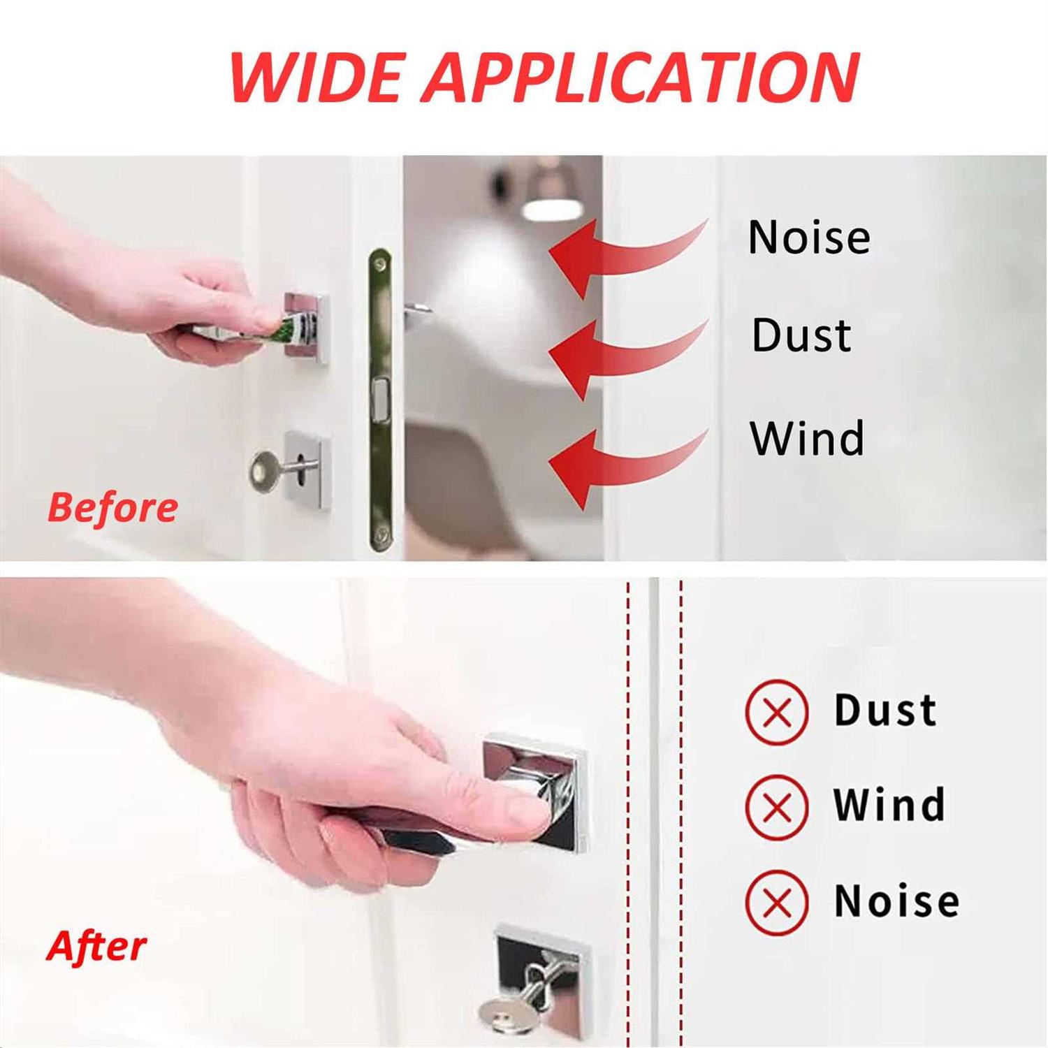 Weather Stripping Door Seal Strip for Doors and Windows Foam Insulation Tape Self Adhesive,Sound Proof,Weatherstrip,Pipe Cooling - Inhomebuy