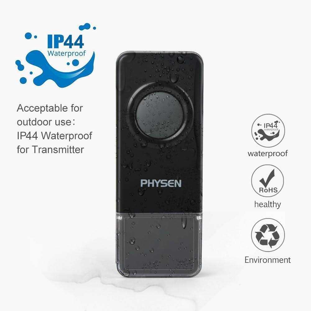 Wireless Doorbell kit Plug-in Receiver Waterproof Push Button with 1000 feet Operating Range - Inhomebuy