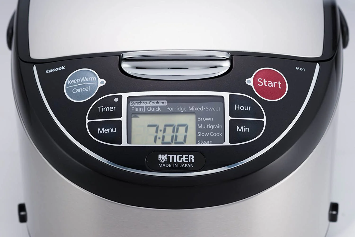 Tiger Rice Cooker: 10 cup, multi-function, s/s + black | JAX-T18U - Inhomebuy