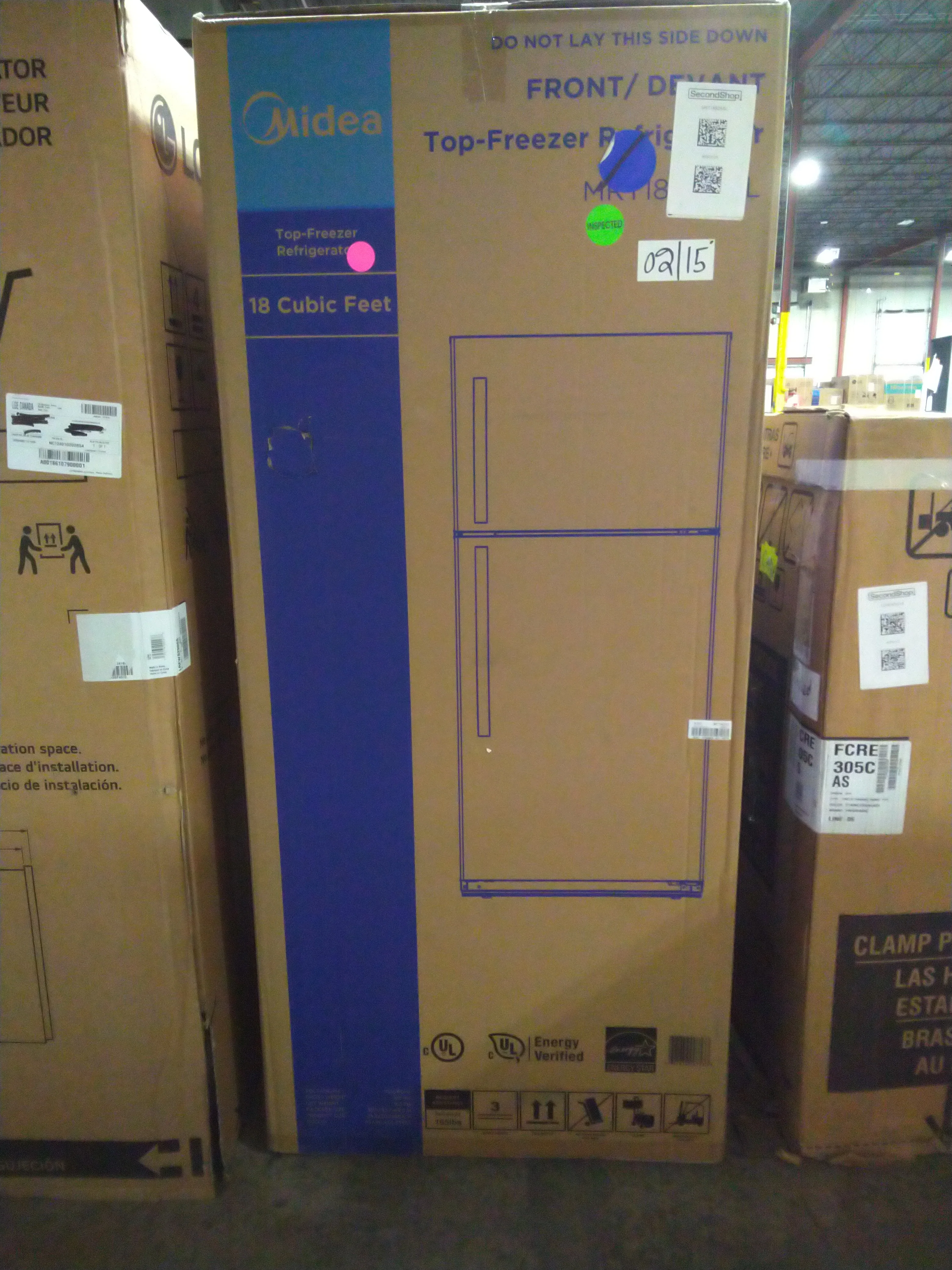 Midea 30 in. 18 cu. ft. Stainless Steel Top Mount Refrigerator - MRT18B2ASL - Inhomebuy