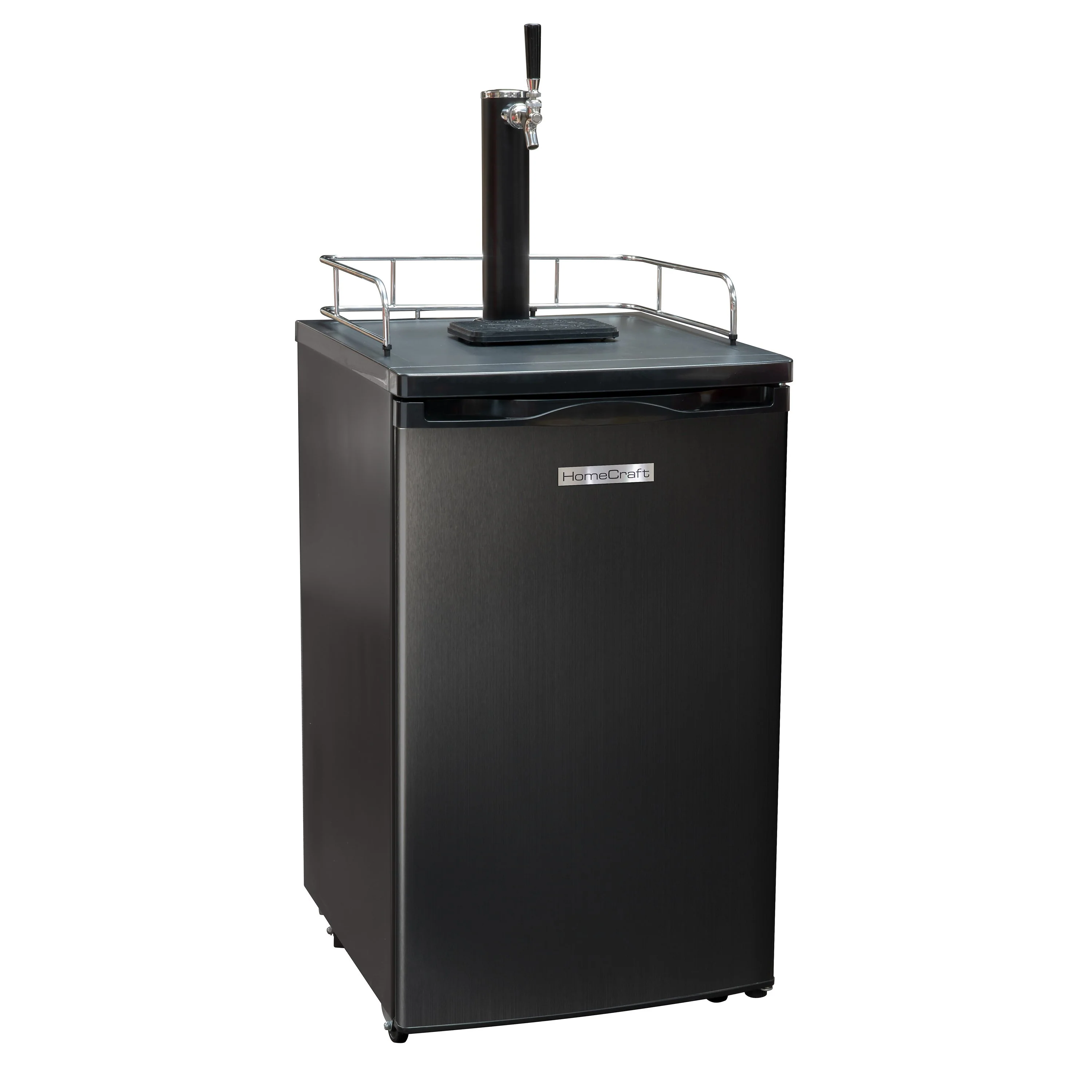 HomeCraft�?4.9 Cu. Ft. Full Size Kegerator Draft Beer Dispenser, Black Stainless Steel - Inhomebuy