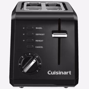 Cuisinart Toaster: 2-slice, bagel, reheat, defrost, 7 browning levels, black | CPT-122BKC - Inhomebuy
