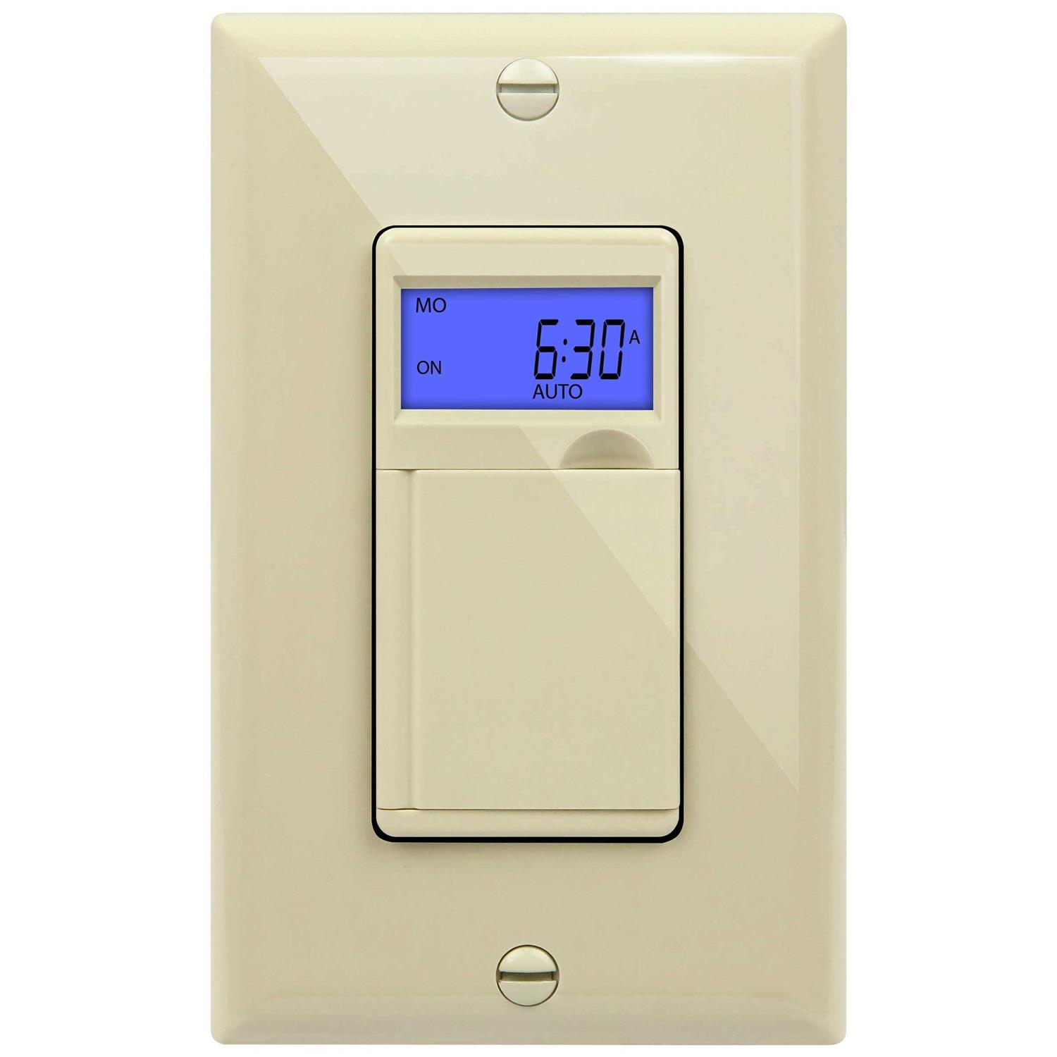 Enerlites 7-Day Digital In-Wall Programmable Timer Switch - Inhomebuy