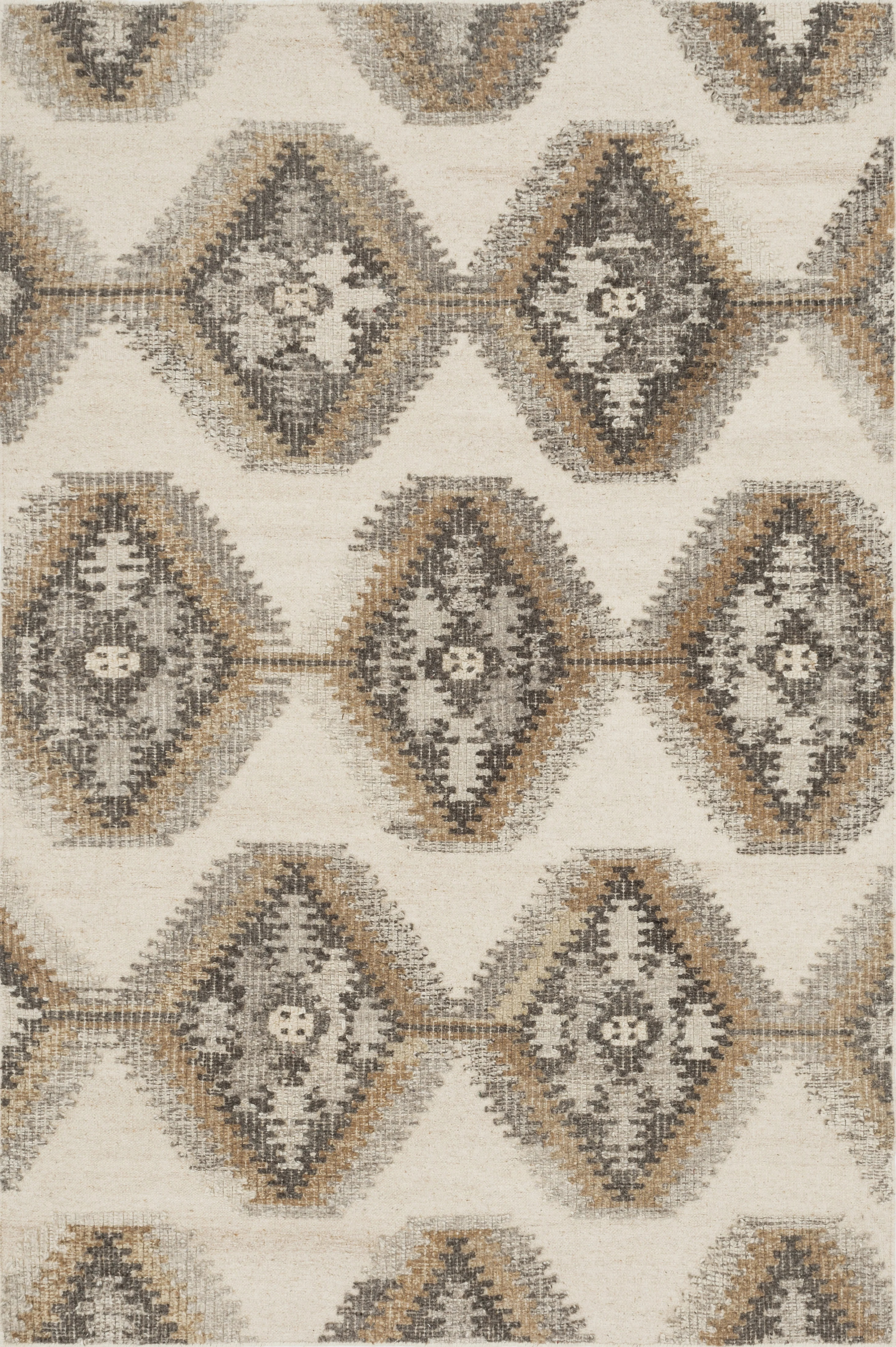 Loloi Rugs Akina Collection Rug in Ivory, Camel - 5' x 7'6