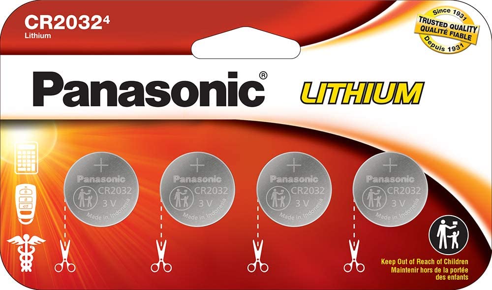 Panasonic Lithium Coin Battery: 3V x 4 | CR2032 - Inhomebuy