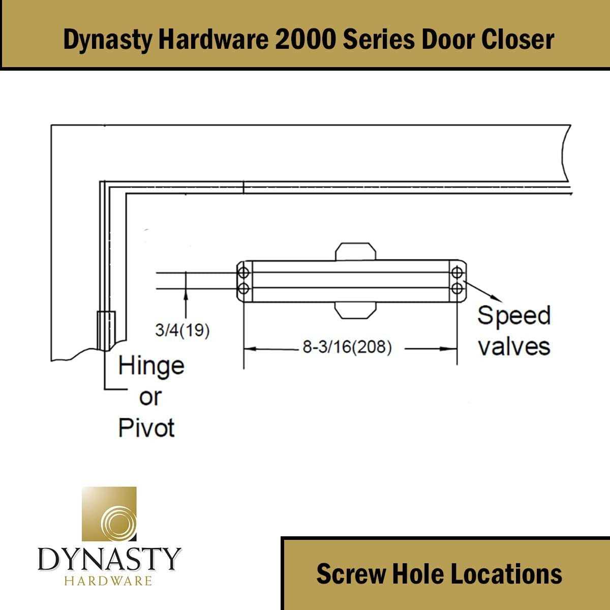 Dynasty Hardware 2000-ALUM Commercial Grade Door Closer - Inhomebuy