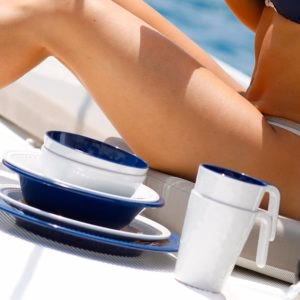 Summer - Salad Bowl & Cutlery - Blue - Inhomebuy